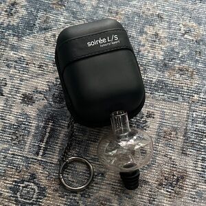 Soirée Glass Wine Aerator Travel Case with Keychain